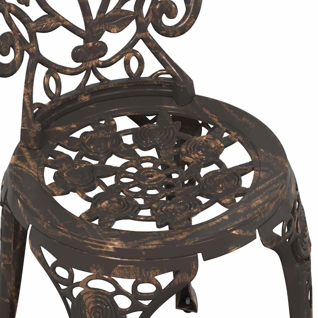 Tuin Bistro Set 3 pcs Brons Aluminium is nu te koop bij PeponiXL, paradijselijk wonen!