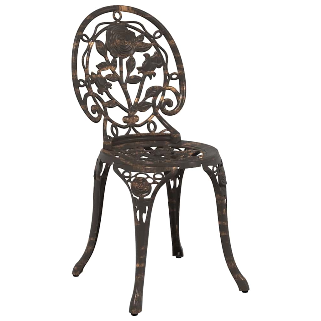 Tuin Bistro Set 3 pcs Brons Aluminium is nu te koop bij PeponiXL, paradijselijk wonen!