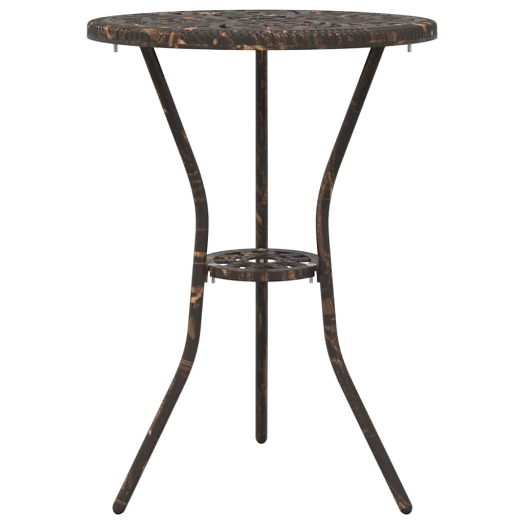 Tuin Bistro Set 3 pcs Brons Aluminium is nu te koop bij PeponiXL, paradijselijk wonen!