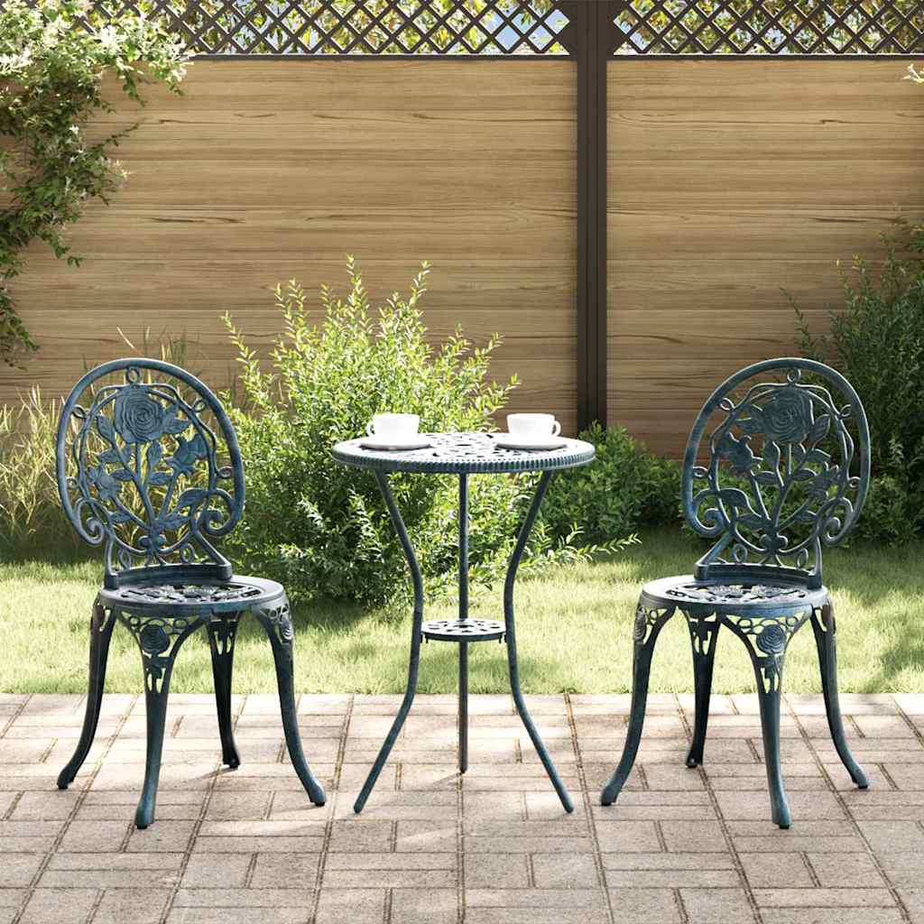 Tuin Bistro Set 3 pcs Groen Aluminium is nu te koop bij PeponiXL, paradijselijk wonen!