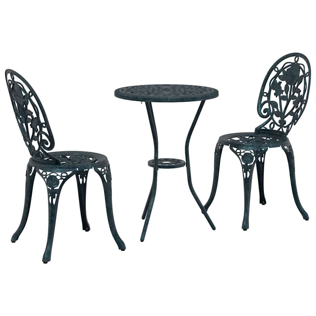 Tuin Bistro Set 3 pcs Groen Aluminium is nu te koop bij PeponiXL, paradijselijk wonen!