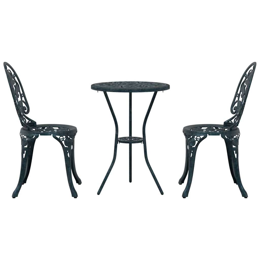 Tuin Bistro Set 3 pcs Groen Aluminium is nu te koop bij PeponiXL, paradijselijk wonen!