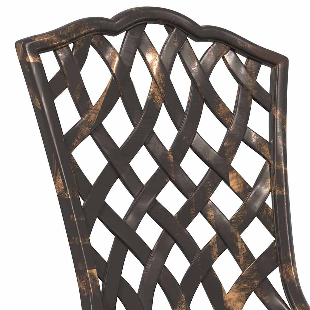 Tuin Bistro Set 3 pcs Brons Aluminium is nu te koop bij PeponiXL, paradijselijk wonen!