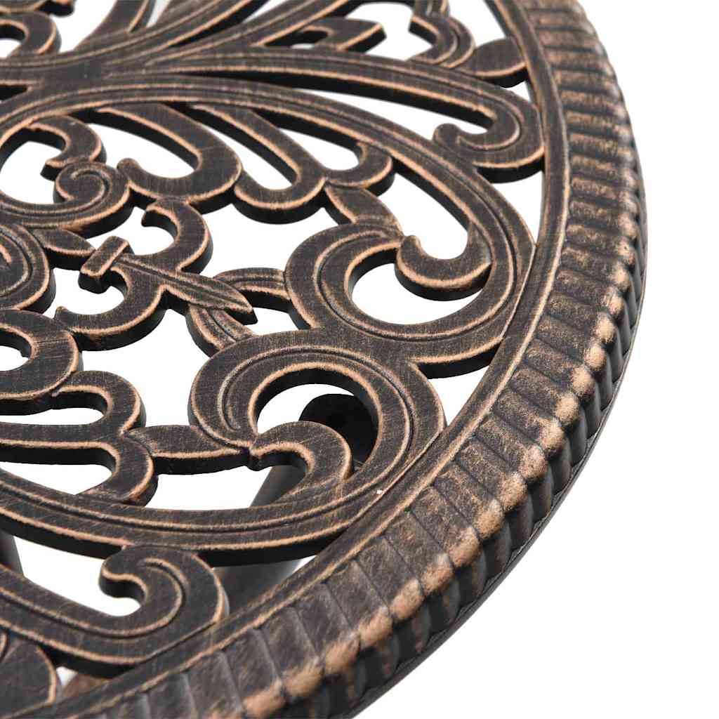 Tuin Bistro Set 3 pcs Brons Aluminium is nu te koop bij PeponiXL, paradijselijk wonen!