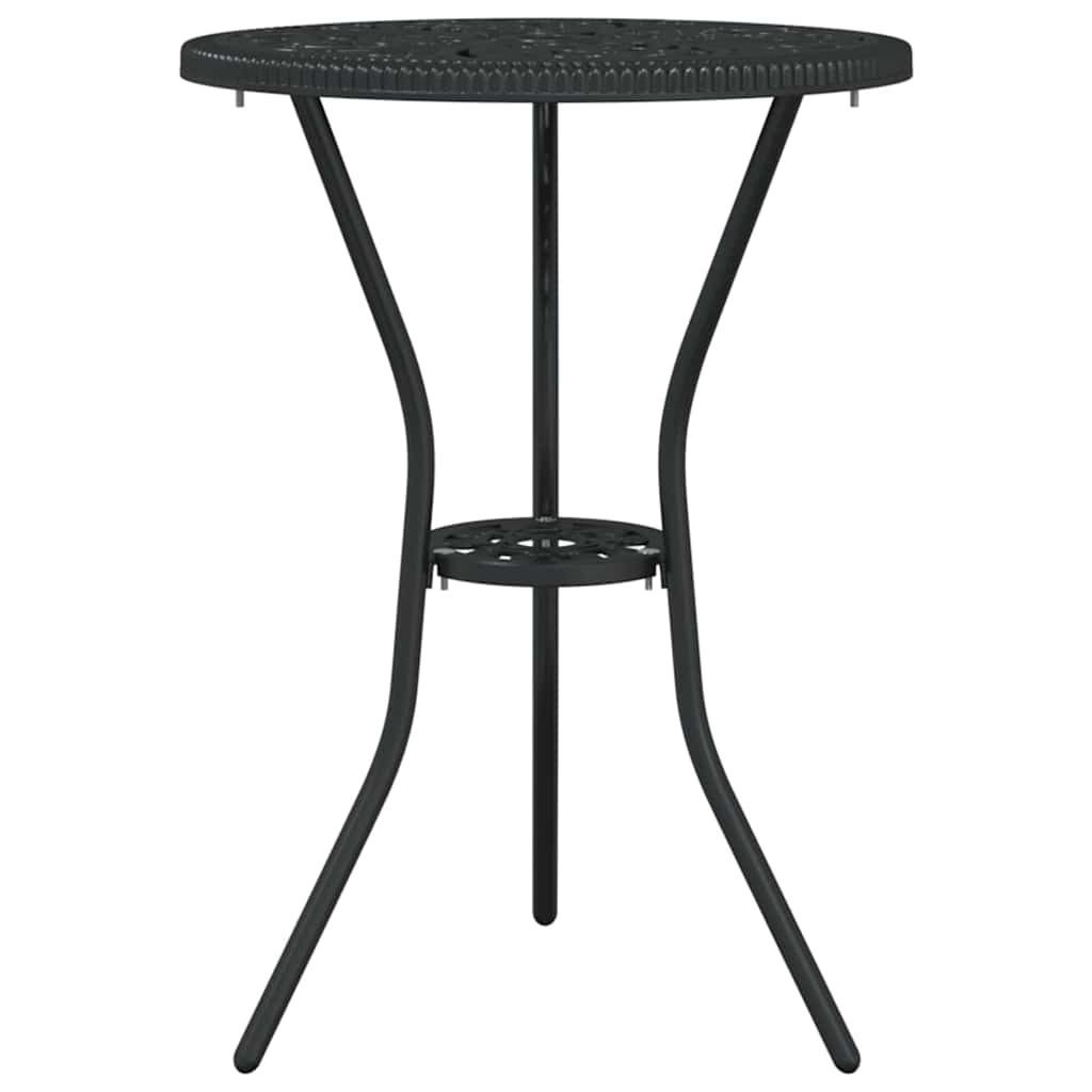 Tuin Bistro Set 3 pcs Zwart Aluminium is nu te koop bij PeponiXL, paradijselijk wonen!