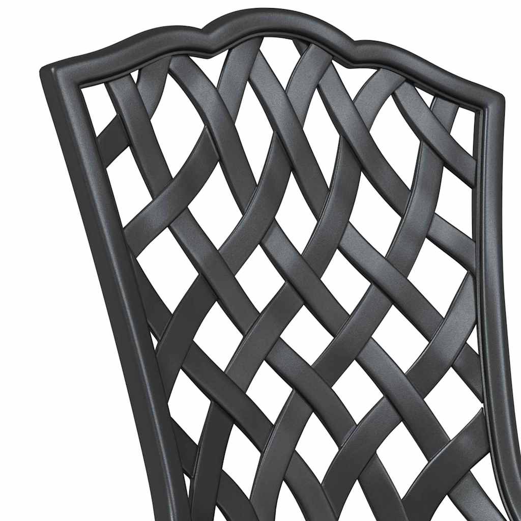 Tuinstoel 2 pcs Zwart 39 x 40 x 87cm Aluminium is nu te koop bij PeponiXL, paradijselijk wonen!