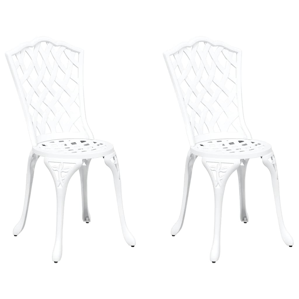Tuinstoel 2 pcs Wit 39 x 40 x 87cm Aluminium is nu te koop bij PeponiXL, paradijselijk wonen!
