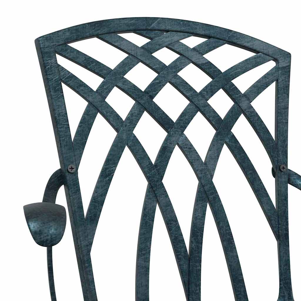 Tuinstoel 2 pcs Groen 53 x 51 x 88,5cm Aluminium is nu te koop bij PeponiXL, paradijselijk wonen!