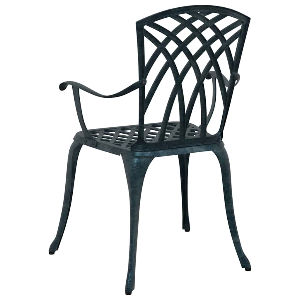 Tuinstoel 2 pcs Groen 53 x 51 x 88,5cm Aluminium is nu te koop bij PeponiXL, paradijselijk wonen!