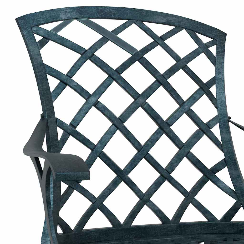 Tuinstoel 4 pcs Groen 61 x 60,5 x 93cm Aluminium is nu te koop bij PeponiXL, paradijselijk wonen!