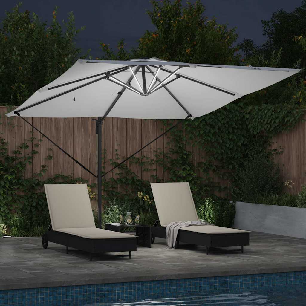 Parasol Zand 286 x 284 x 270 cm Aluminium en Polyester is nu te koop bij PeponiXL, paradijselijk wonen!