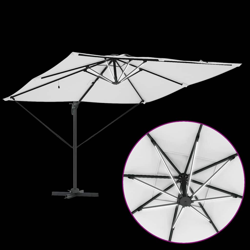 Parasol Zand 286 x 284 x 270 cm Aluminium en Polyester is nu te koop bij PeponiXL, paradijselijk wonen!