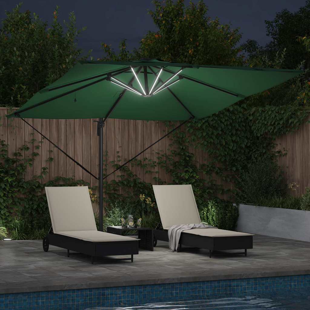 Parasol Groen 286 x 284 x 270 cm Aluminium en Polyester is nu te koop bij PeponiXL, paradijselijk wonen!