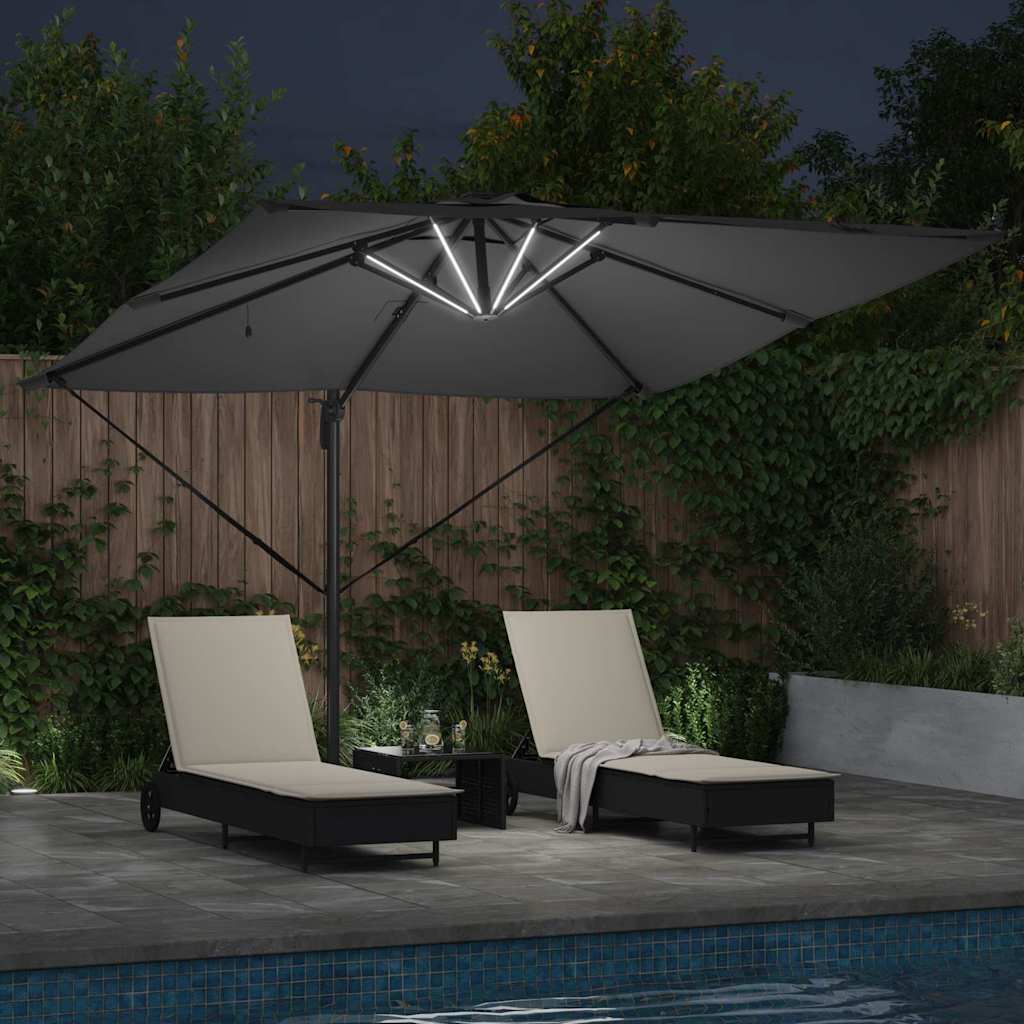 Parasol Antraciet 286 x 284 x 270 cm Aluminium en Polyester is nu te koop bij PeponiXL, paradijselijk wonen!