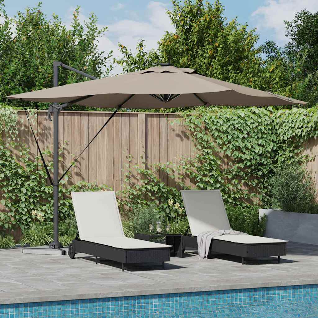 Parasol Taupe 286 x 284 x 270 cm Aluminium en Polyester is nu te koop bij PeponiXL, paradijselijk wonen!