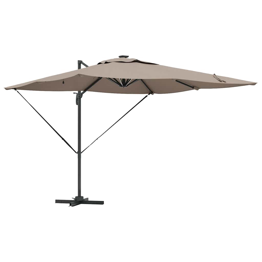Parasol Taupe 286 x 284 x 270 cm Aluminium en Polyester is nu te koop bij PeponiXL, paradijselijk wonen!