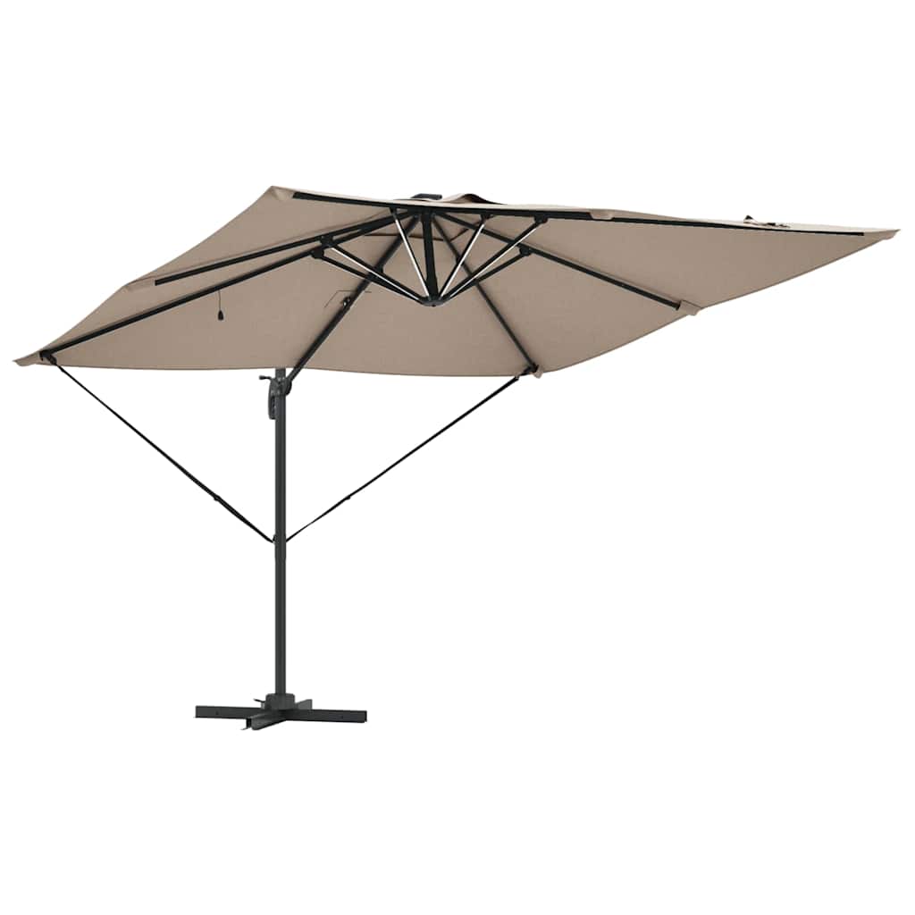 Parasol Taupe 286 x 284 x 270 cm Aluminium en Polyester is nu te koop bij PeponiXL, paradijselijk wonen!