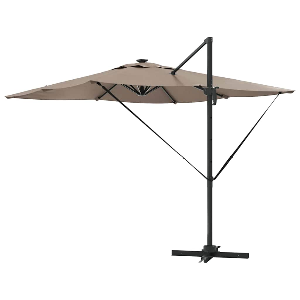 Parasol Taupe 286 x 284 x 270 cm Aluminium en Polyester is nu te koop bij PeponiXL, paradijselijk wonen!