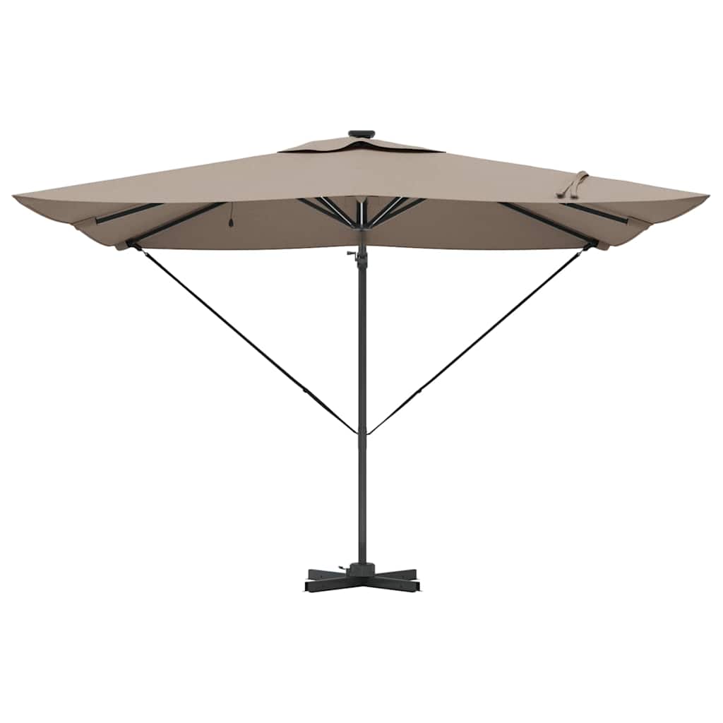 Parasol Taupe 286 x 284 x 270 cm Aluminium en Polyester is nu te koop bij PeponiXL, paradijselijk wonen!