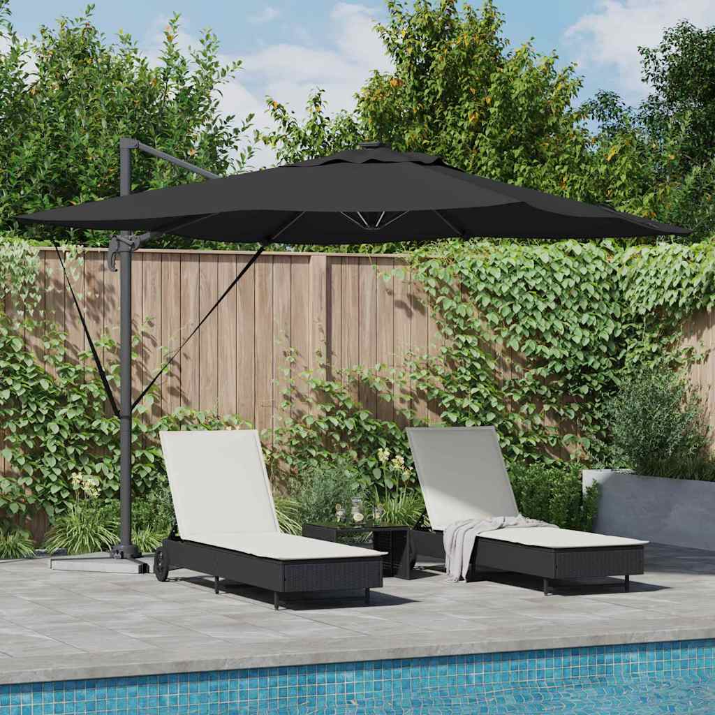 Parasol Zwart 286 x 284 x 270 cm Aluminium en Polyester is nu te koop bij PeponiXL, paradijselijk wonen!