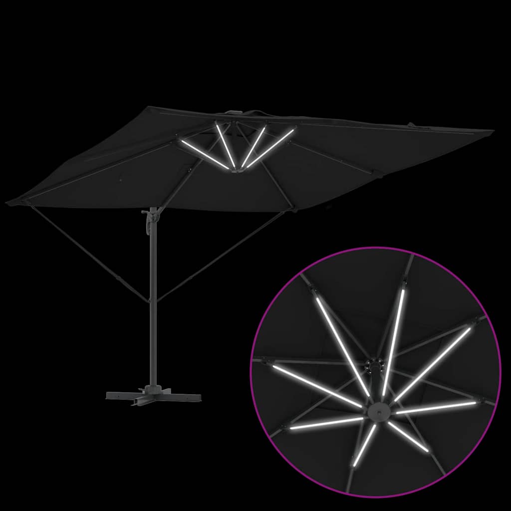 Parasol Zwart 286 x 284 x 270 cm Aluminium en Polyester is nu te koop bij PeponiXL, paradijselijk wonen!
