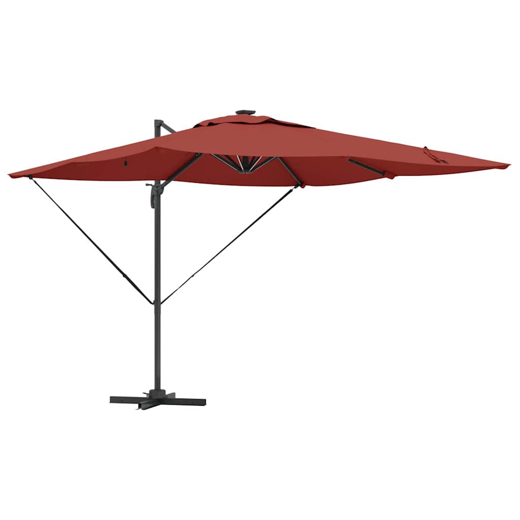 Parasol Terracotta 286 x 284 x 270 cm Aluminium en Polyester is nu te koop bij PeponiXL, paradijselijk wonen!