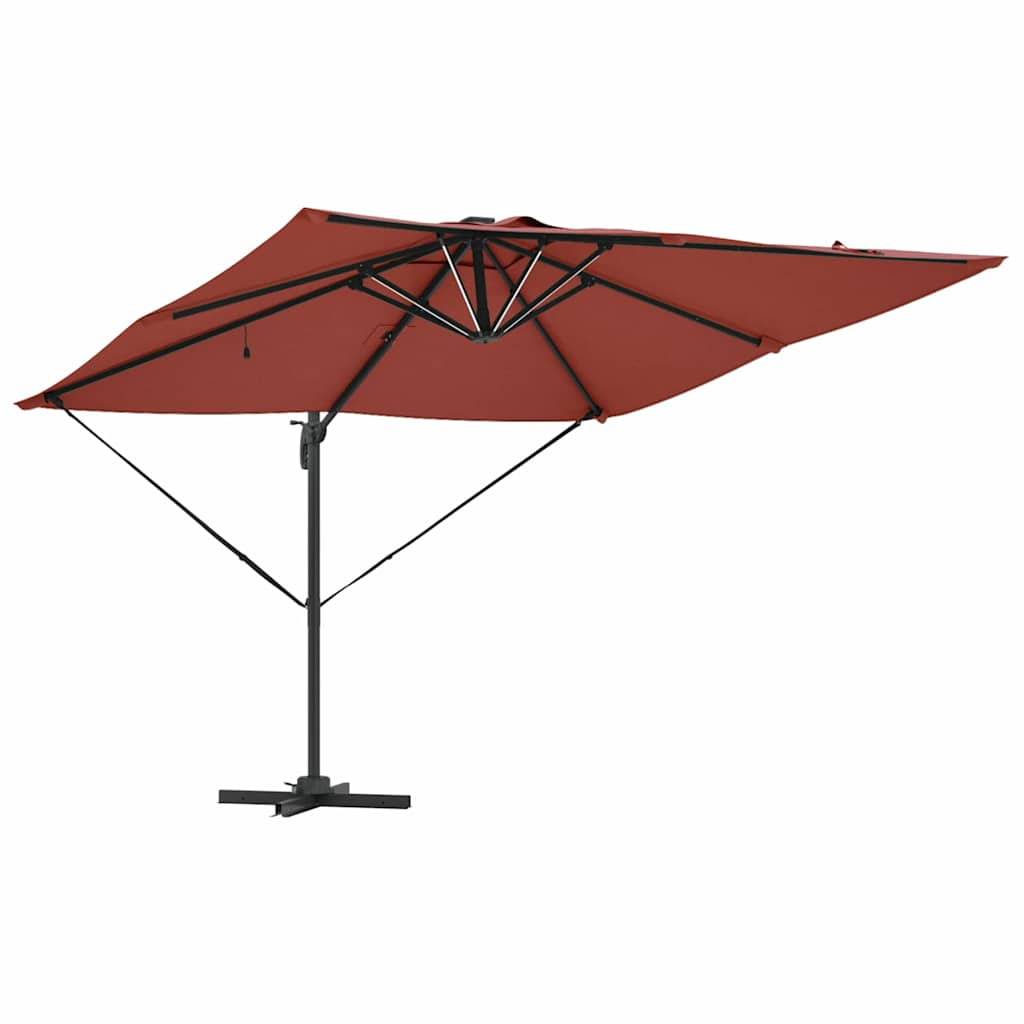 Parasol Terracotta 286 x 284 x 270 cm Aluminium en Polyester is nu te koop bij PeponiXL, paradijselijk wonen!