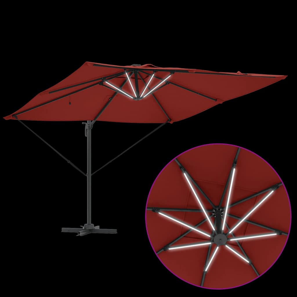 Parasol Terracotta 286 x 284 x 270 cm Aluminium en Polyester is nu te koop bij PeponiXL, paradijselijk wonen!