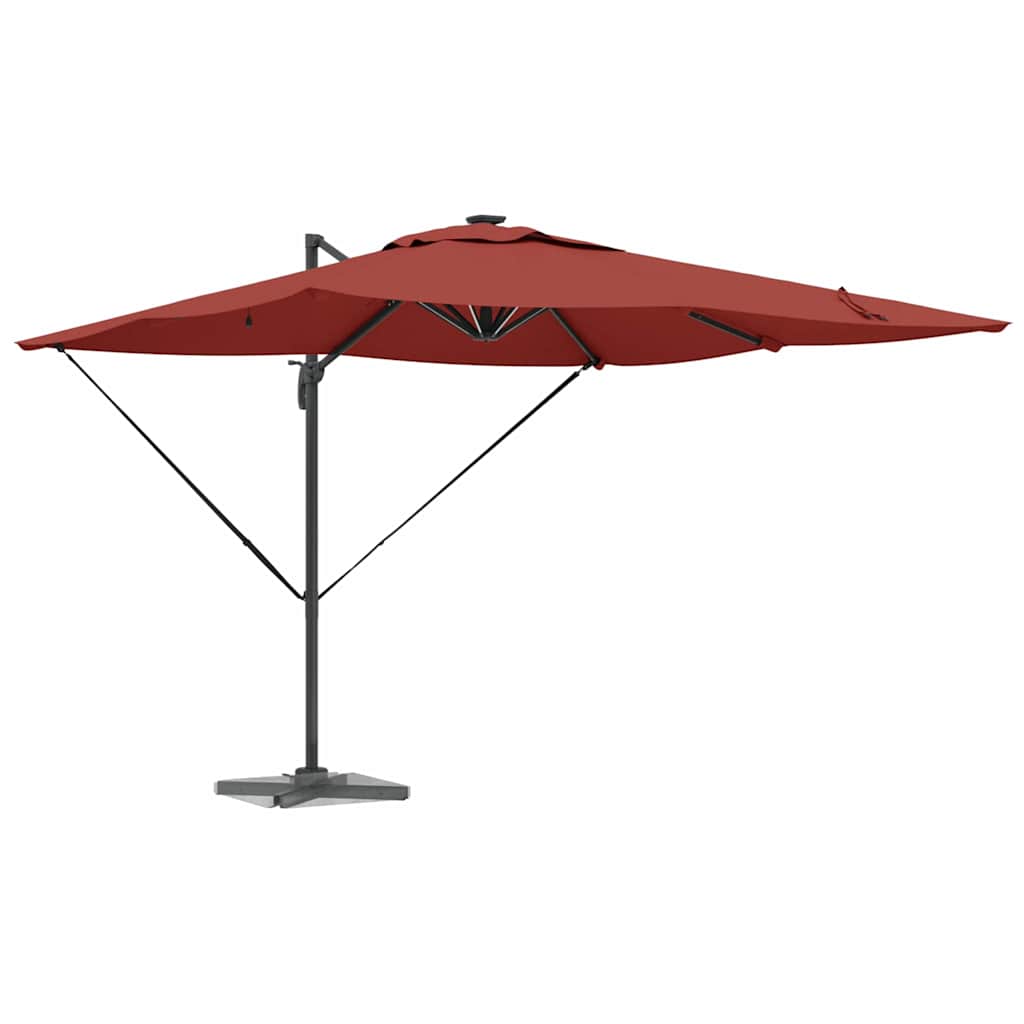 Parasol Terracotta 286 x 284 x 270 cm Aluminium en Polyester is nu te koop bij PeponiXL, paradijselijk wonen!