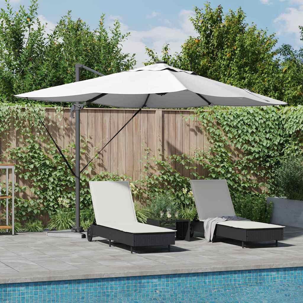 Parasol met slot Zand 352 x 251 x 265 cm Polyester en Aluminium is nu te koop bij PeponiXL, paradijselijk wonen!