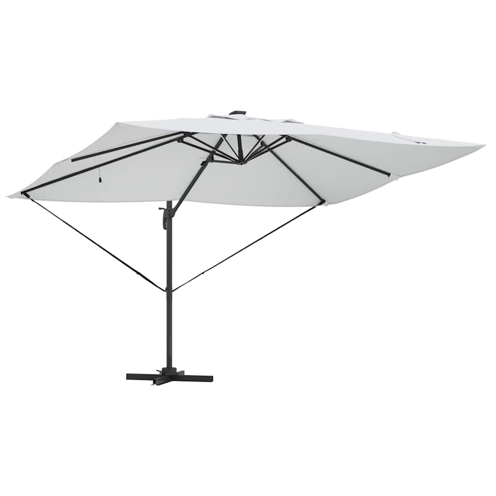 Parasol met slot Zand 352 x 251 x 265 cm Polyester en Aluminium is nu te koop bij PeponiXL, paradijselijk wonen!