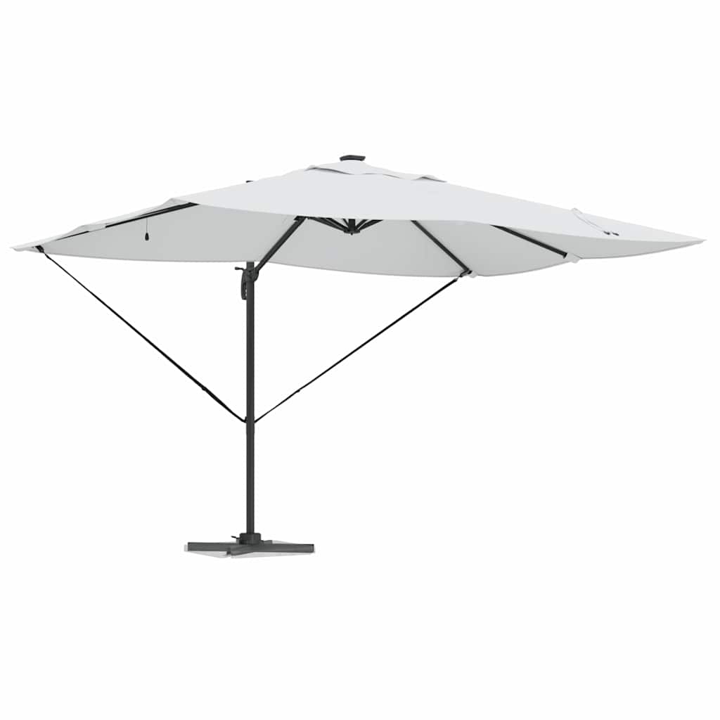 Parasol met slot Zand 352 x 251 x 265 cm Polyester en Aluminium is nu te koop bij PeponiXL, paradijselijk wonen!