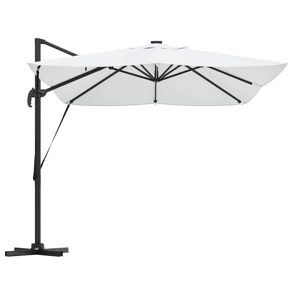 Parasol met slot Zand 352 x 251 x 265 cm Polyester en Aluminium is nu te koop bij PeponiXL, paradijselijk wonen!