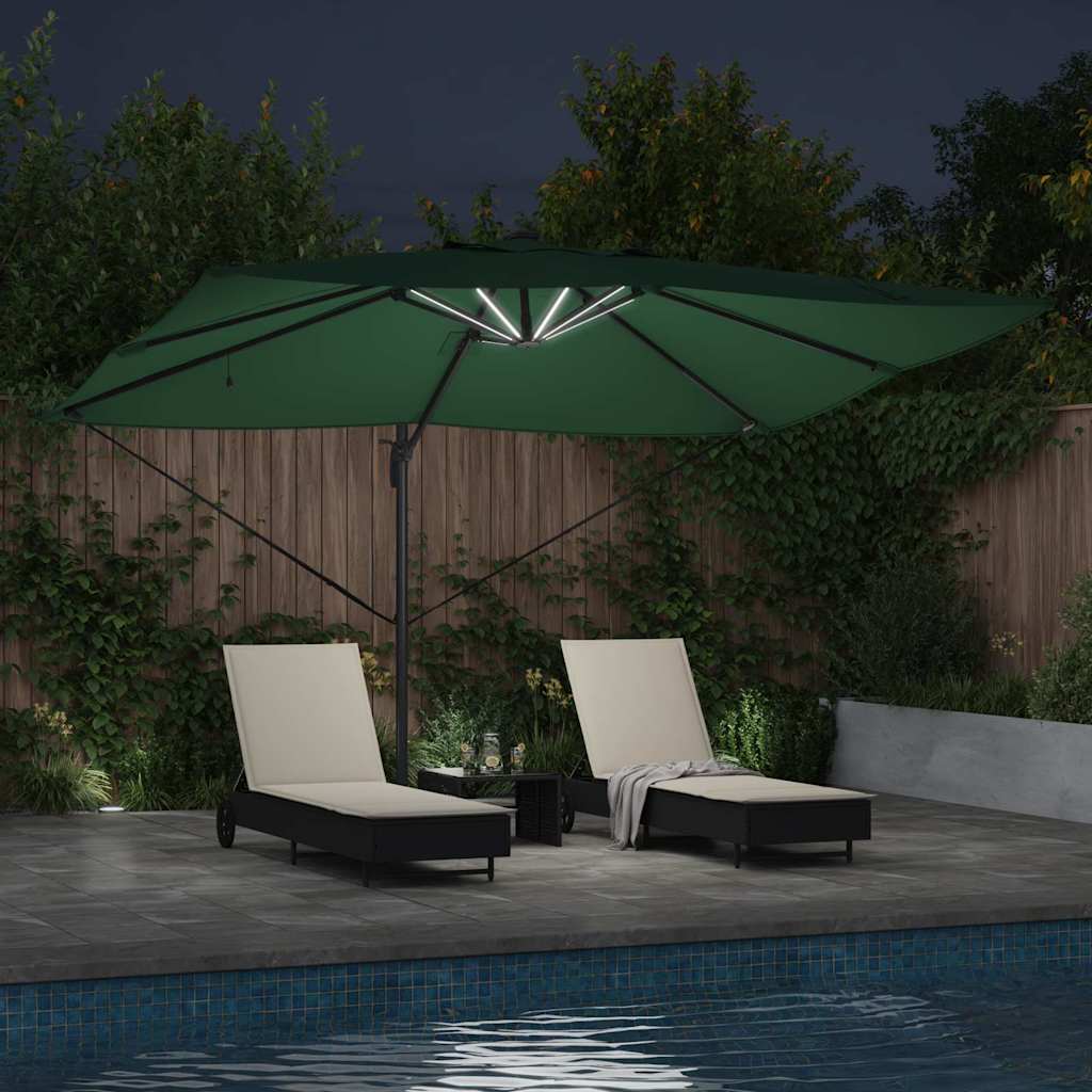 Parasol Groen 352 x 251 x 265 cm Polyester en Aluminium is nu te koop bij PeponiXL, paradijselijk wonen!