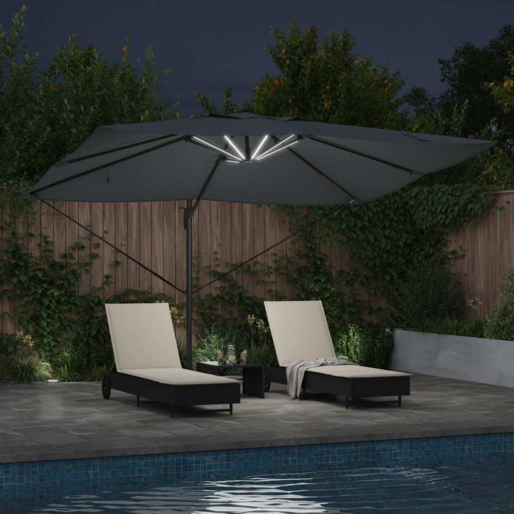 Parasol Antraciet 352 x 251 x 265 cm Polyester en Aluminium is nu te koop bij PeponiXL, paradijselijk wonen!