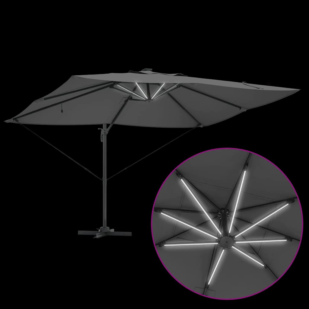 Parasol Antraciet 352 x 251 x 265 cm Polyester en Aluminium is nu te koop bij PeponiXL, paradijselijk wonen!