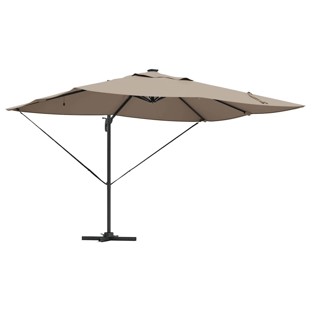 Parasol Taupe 352 x 251 x 265 cm Polyester en Aluminium is nu te koop bij PeponiXL, paradijselijk wonen!