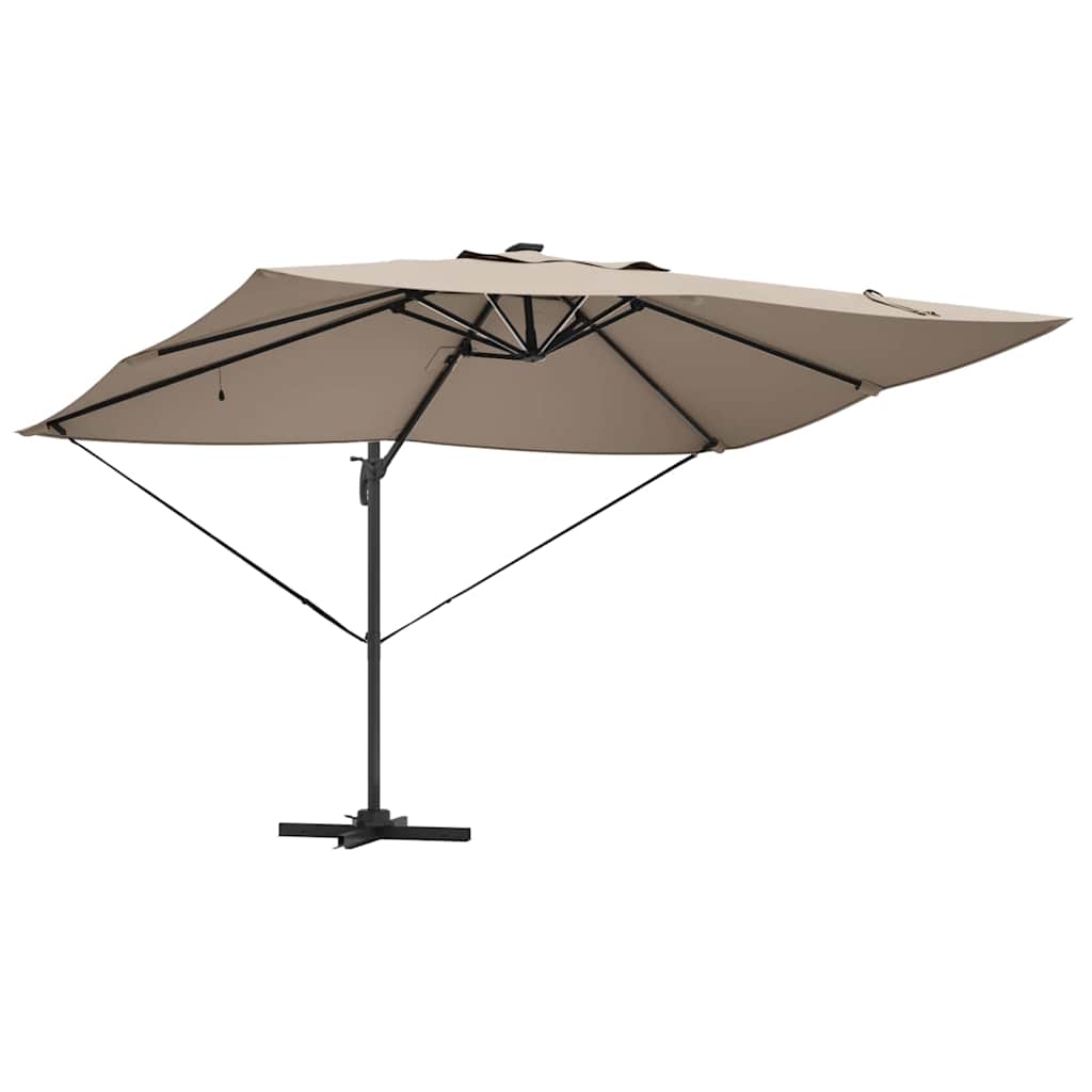 Parasol Taupe 352 x 251 x 265 cm Polyester en Aluminium is nu te koop bij PeponiXL, paradijselijk wonen!