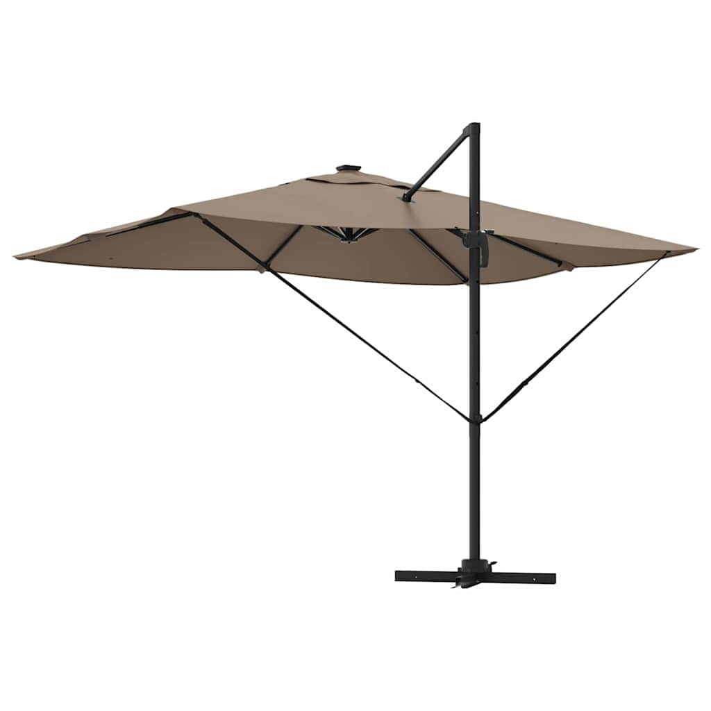 Parasol Taupe 352 x 251 x 265 cm Polyester en Aluminium is nu te koop bij PeponiXL, paradijselijk wonen!