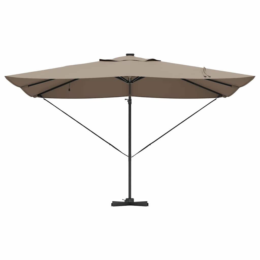 Parasol Taupe 352 x 251 x 265 cm Polyester en Aluminium is nu te koop bij PeponiXL, paradijselijk wonen!