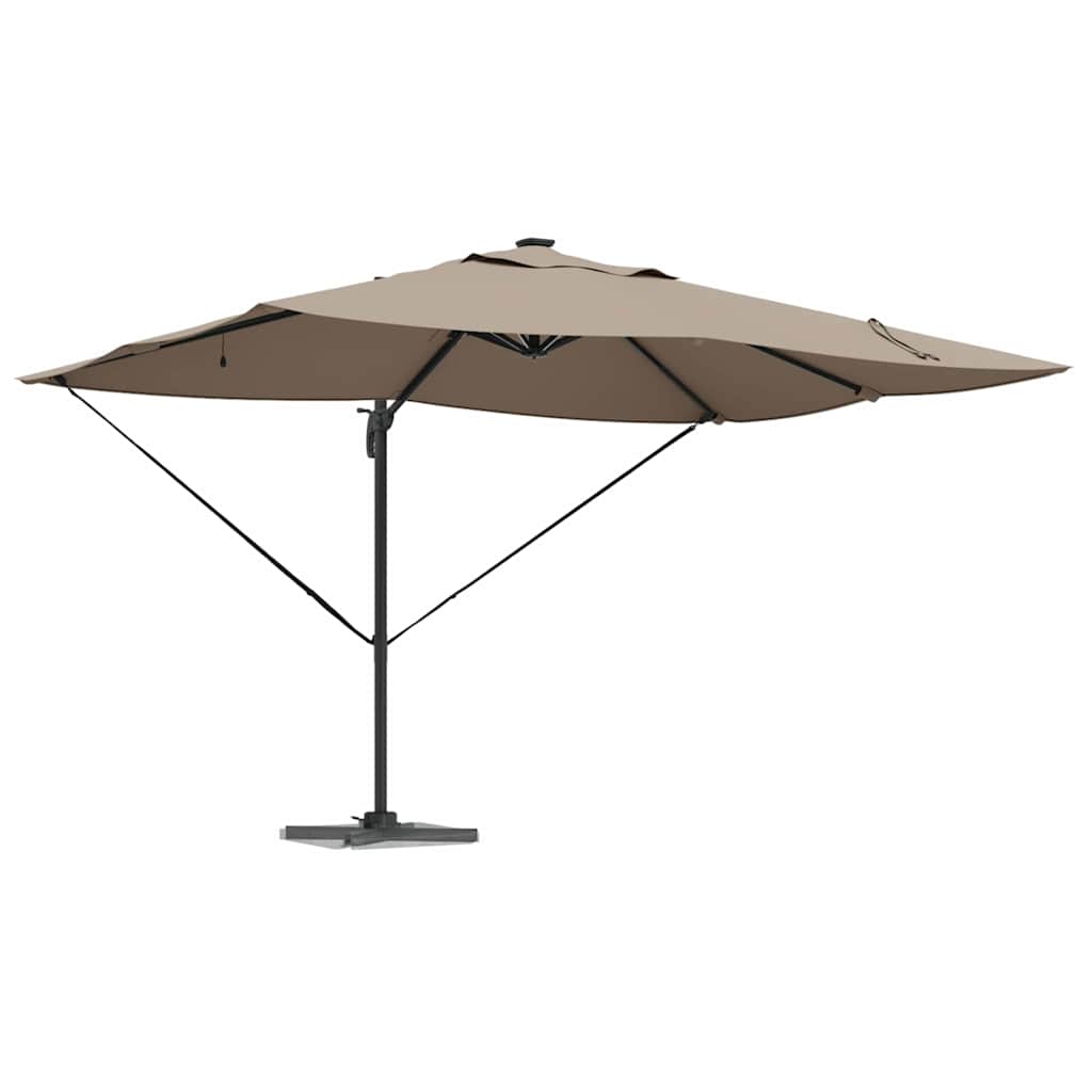 Parasol Taupe 352 x 251 x 265 cm Polyester en Aluminium is nu te koop bij PeponiXL, paradijselijk wonen!