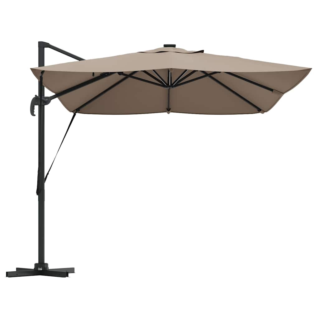 Parasol Taupe 352 x 251 x 265 cm Polyester en Aluminium is nu te koop bij PeponiXL, paradijselijk wonen!