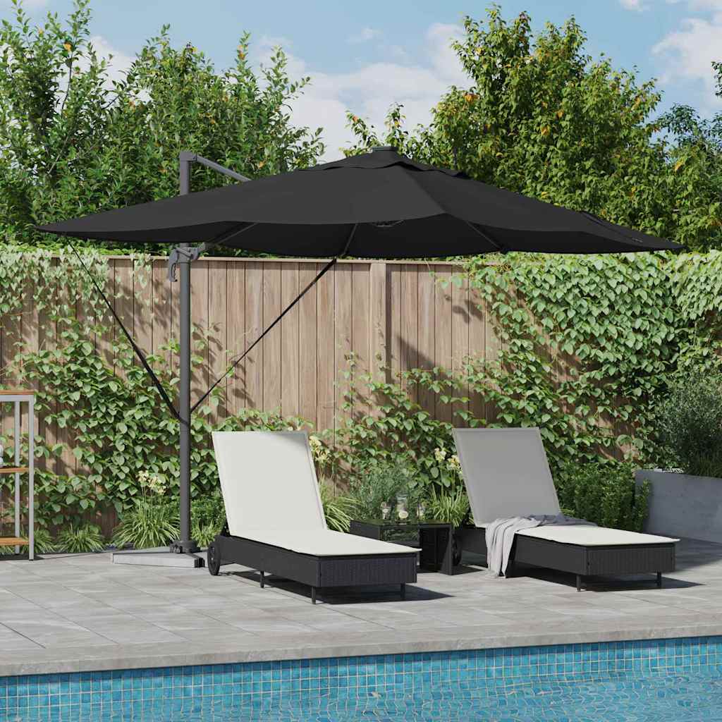 Parasol Zwart 352 x 251 x 265 cm Polyester en Aluminium is nu te koop bij PeponiXL, paradijselijk wonen!