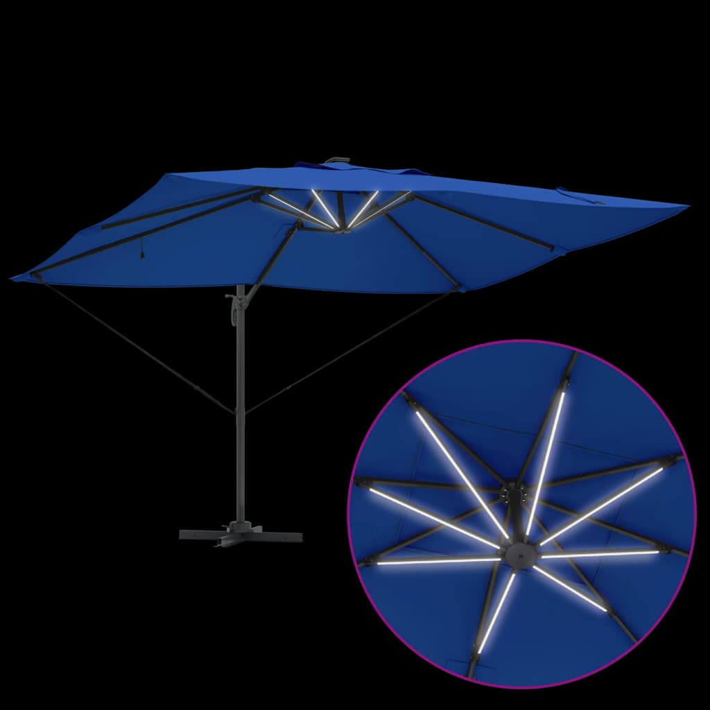 Parasol Azurblauw 352 x 251 x 265 cm Polyester en Aluminium is nu te koop bij PeponiXL, paradijselijk wonen!