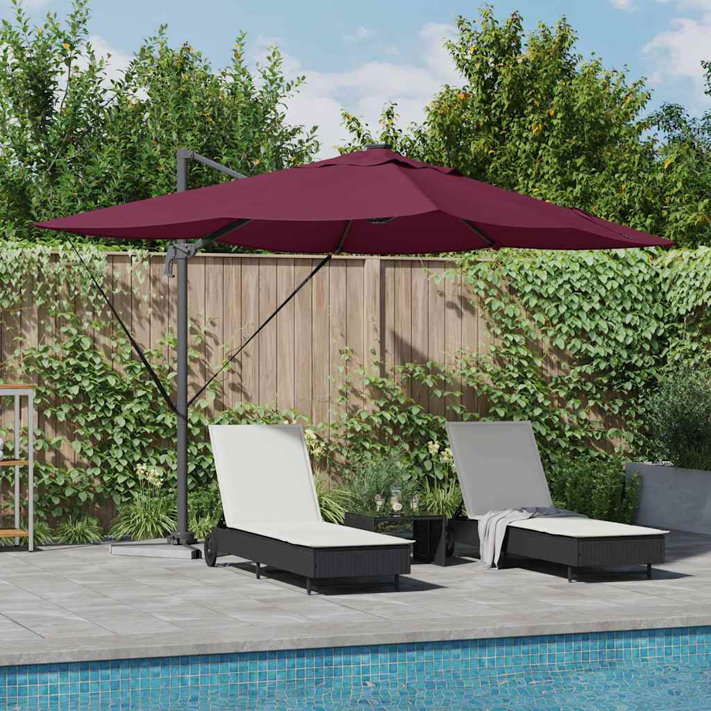 Parasol Bordeaux Rood 352 x 251 x 265 cm Polyester en Aluminium is nu te koop bij PeponiXL, paradijselijk wonen!
