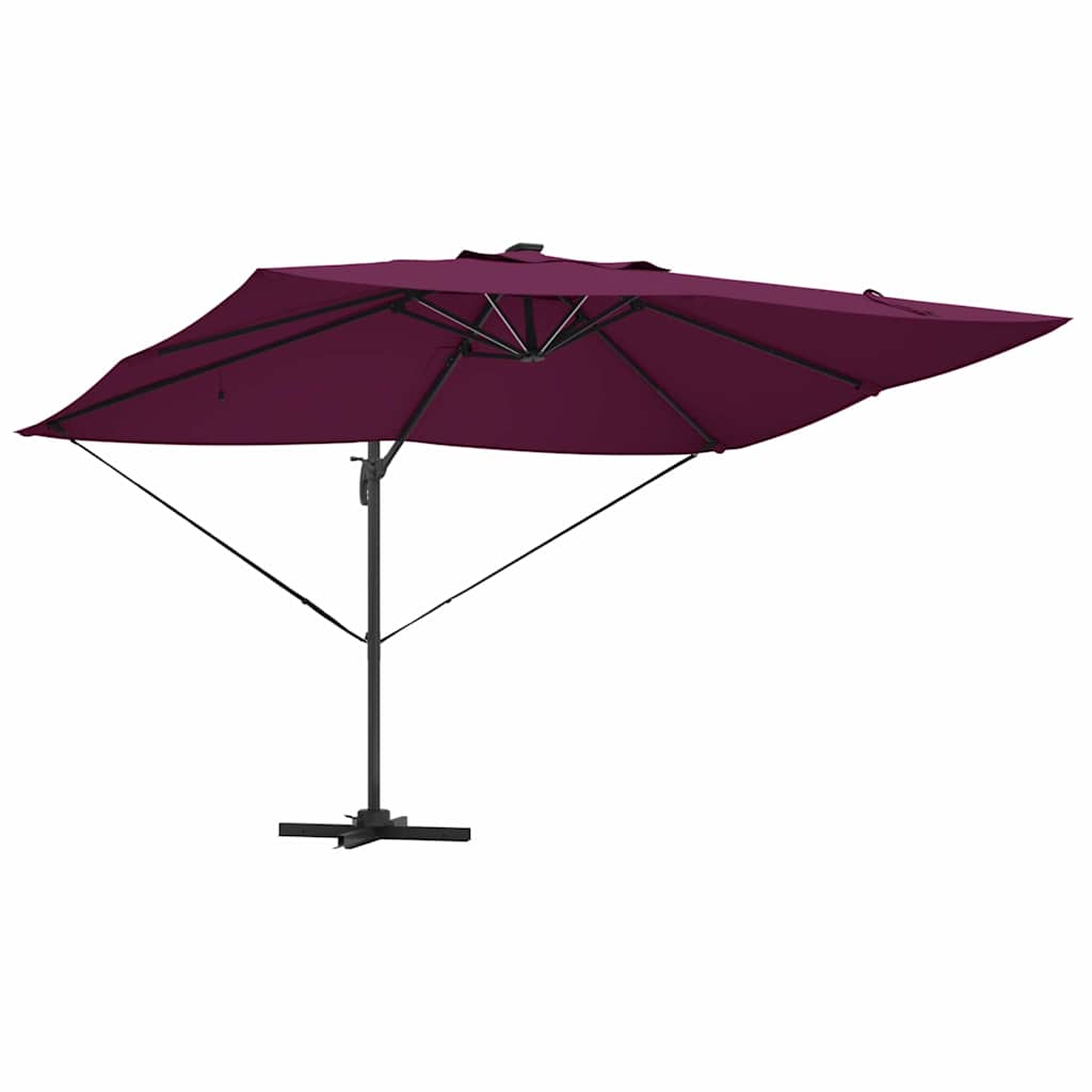 Parasol Bordeaux Rood 352 x 251 x 265 cm Polyester en Aluminium is nu te koop bij PeponiXL, paradijselijk wonen!