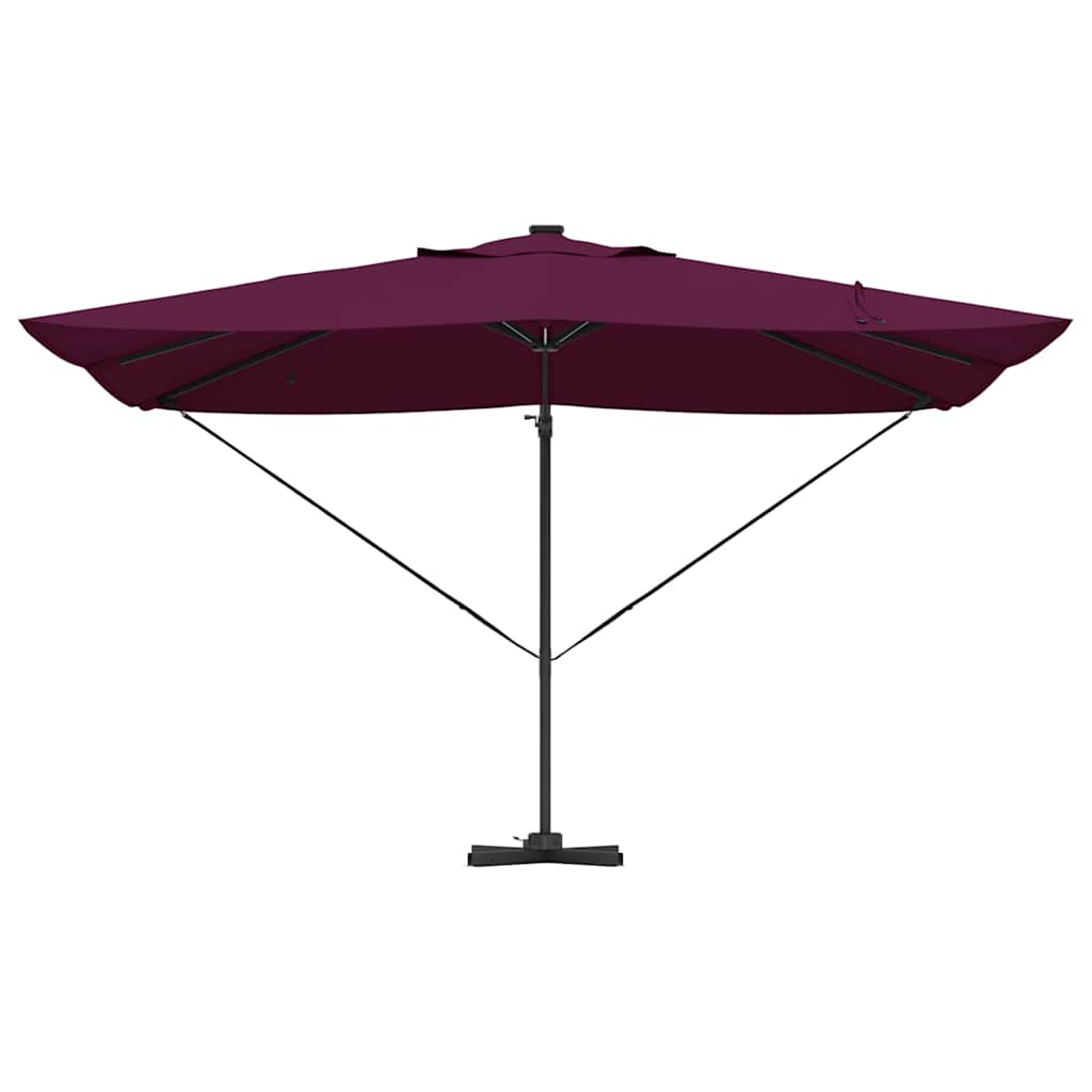 Parasol Bordeaux Rood 352 x 251 x 265 cm Polyester en Aluminium is nu te koop bij PeponiXL, paradijselijk wonen!