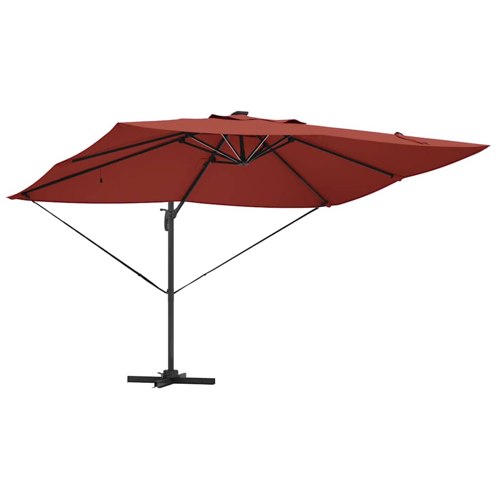Parasol Terracotta 352 x 251 x 265 cm Polyester en Aluminium is nu te koop bij PeponiXL, paradijselijk wonen!