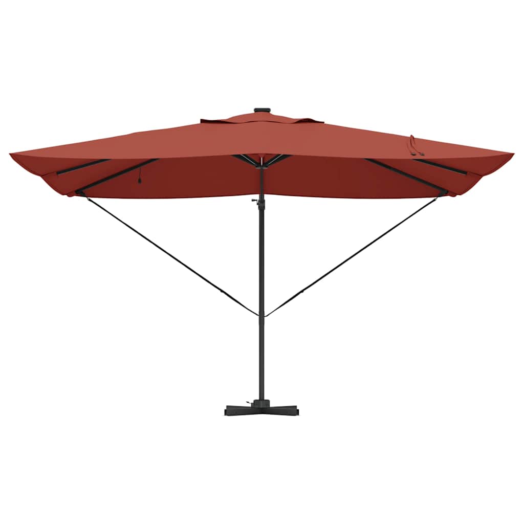 Parasol Terracotta 352 x 251 x 265 cm Polyester en Aluminium is nu te koop bij PeponiXL, paradijselijk wonen!