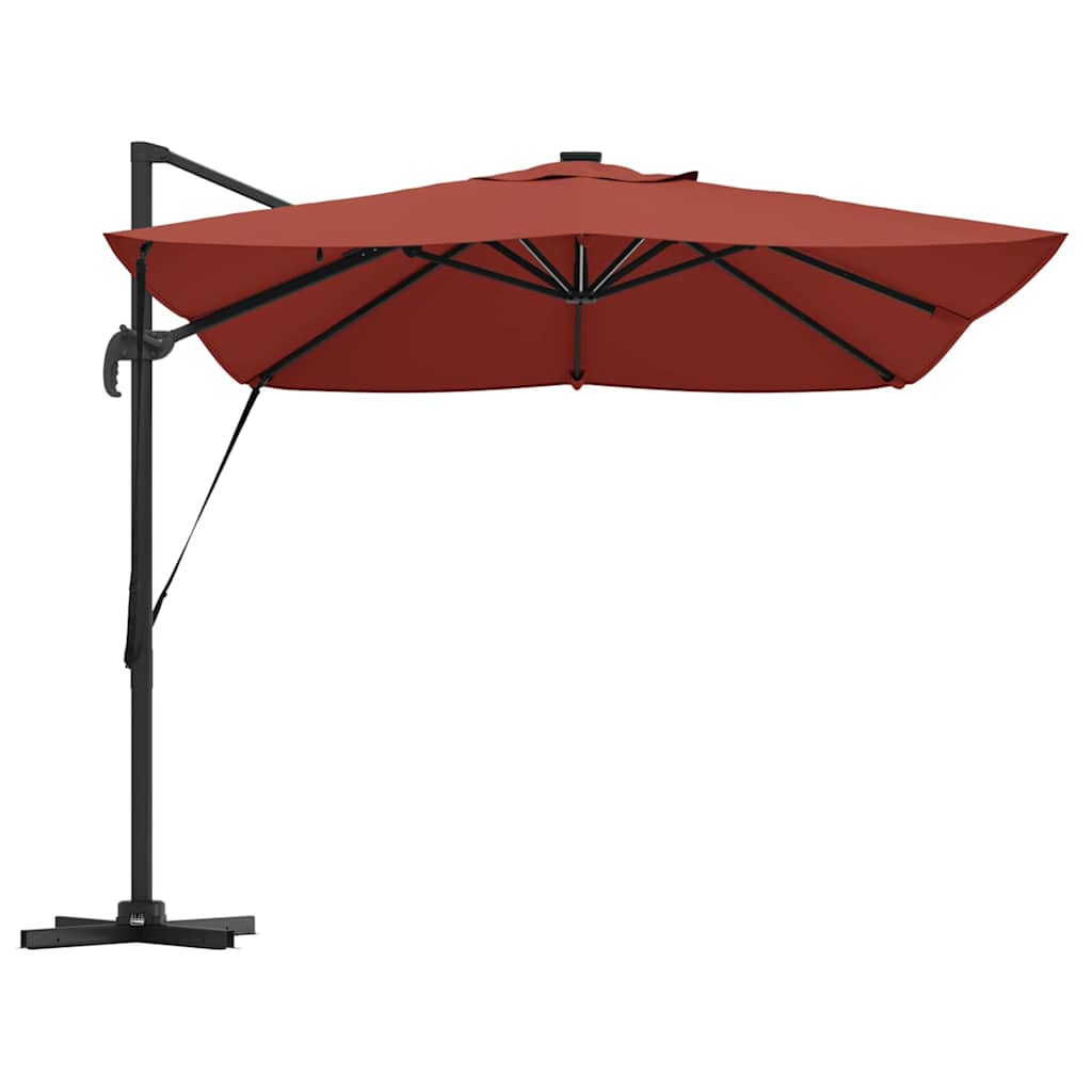Parasol Terracotta 352 x 251 x 265 cm Polyester en Aluminium is nu te koop bij PeponiXL, paradijselijk wonen!